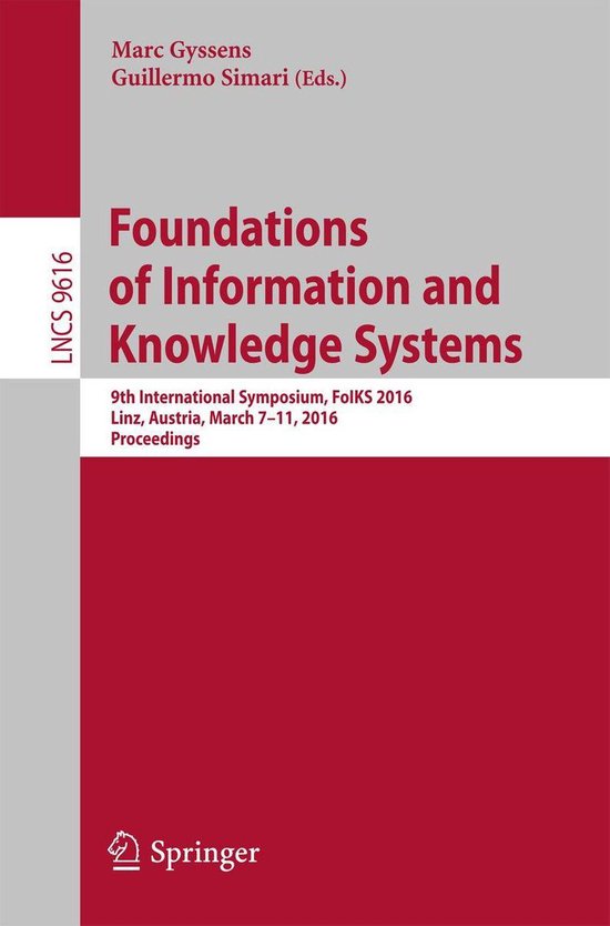 Springer Nature Proceedings Computer Science - Foundations o ... - cover