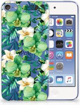 Geschikt voor iPod Touch 5 | 6 Uniek TPU Hoesje Orchidee Groen