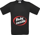 Mijncadeautje - T-shirt - Baby inside - Zwart (maat M)