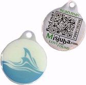 Misjuba - lost item - gevonden verloren - Sleutelhanger – WaterWave (fluoriserend) met QR-code