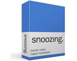 Snoozing - Katoen-satijn - Topper - Hoeslaken - Tweepersoons - 140x220 cm - Meermin