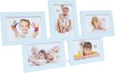 Deknudt Frames fotolijst S65SY6 - blauw - hout - 5 foto's 10x15 cm