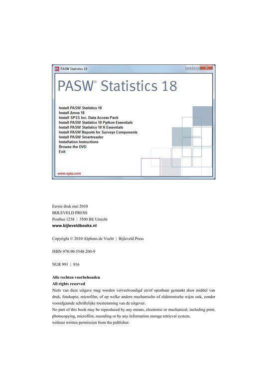 pasw statistics 18 r python