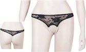 Zwarte Riostring met parels