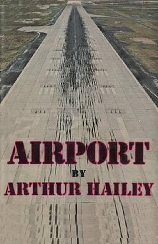 Boekomslag van 'Airport' van Arthur Hailey met een startbaan van een vliegveld.