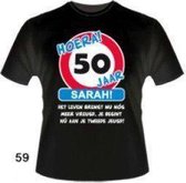 Leeftijd T-Shirt - 50 jaar - Sarah. Maat XL