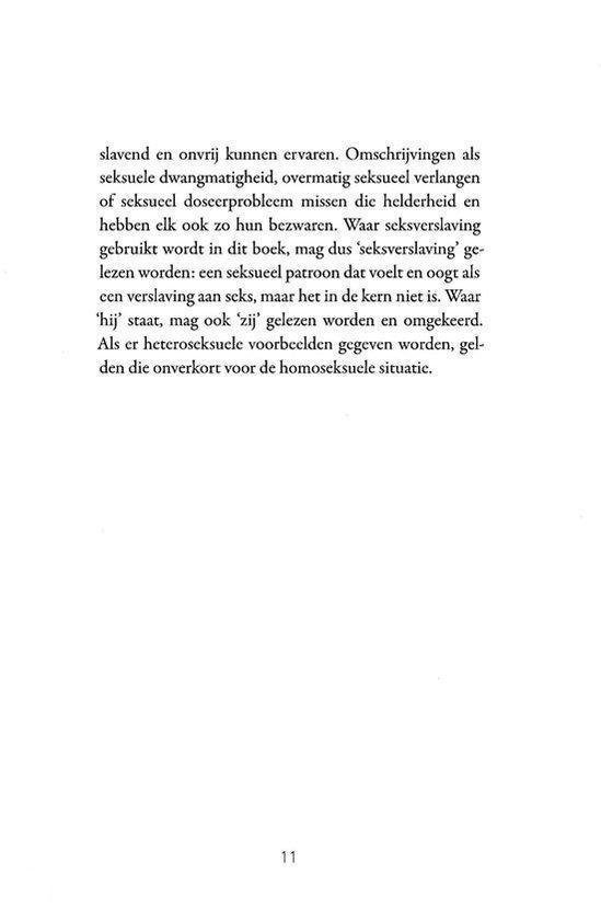 Pagina 11 met tekst over de definitie van seksverslaving.