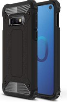 Armor Hybrid Samsung Galaxy S10E Hoesje - Zwart