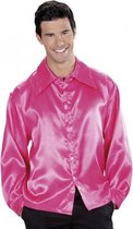 Roze satijnen blouse M