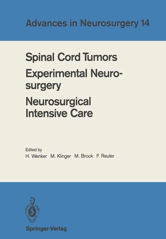 Medicine (R0) - Spinal Cord Tumors Experimental Neurosurgery ... - cover
