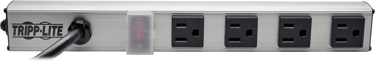 Tripp Lite PS120410 Overspanningsbeveiliging 4 AC-uitgang(en) 120 V 3,05 m Zwart, Grijs
