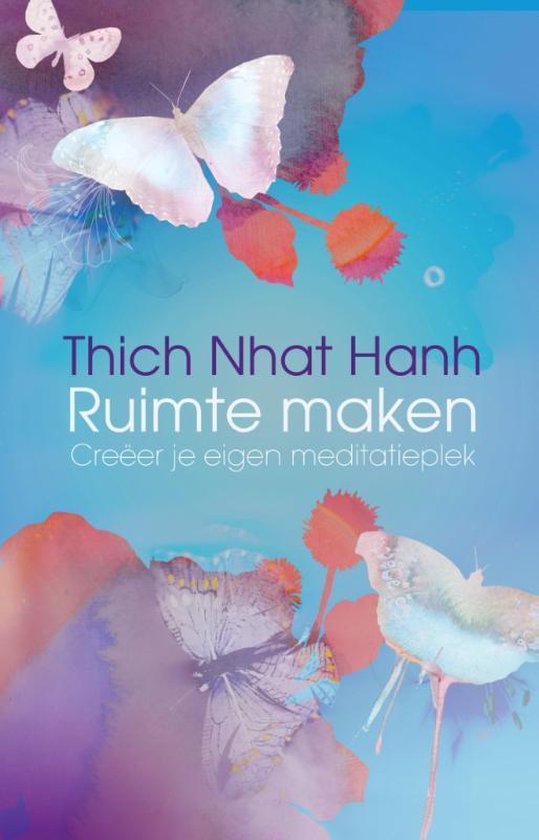 Boekomslag met de titel 'Ruimte maken' en een illustratie van vlinders en bloemen in zachte, aquatische tinten.