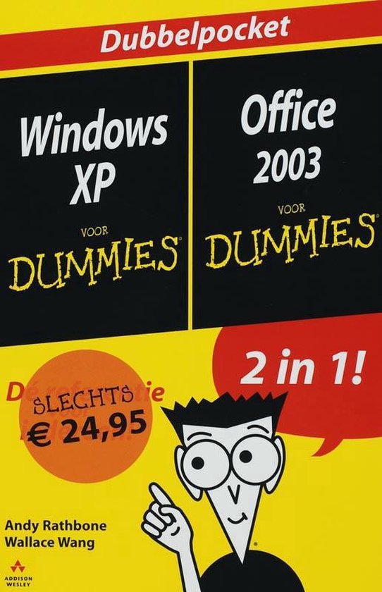 Cover van het boek 'Windows XP + Office 2003 voor Dummies' van Wallace Wang en Andy Rathbone
