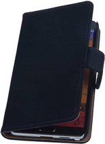 Bark Bookstyle Wallet Case Hoesjes voor Galaxy Note 3 N9000 Donker Blauw