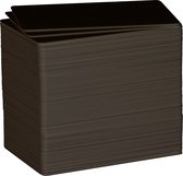 100 mat zwarte PVC (kunststof) kaarten 55x86mm