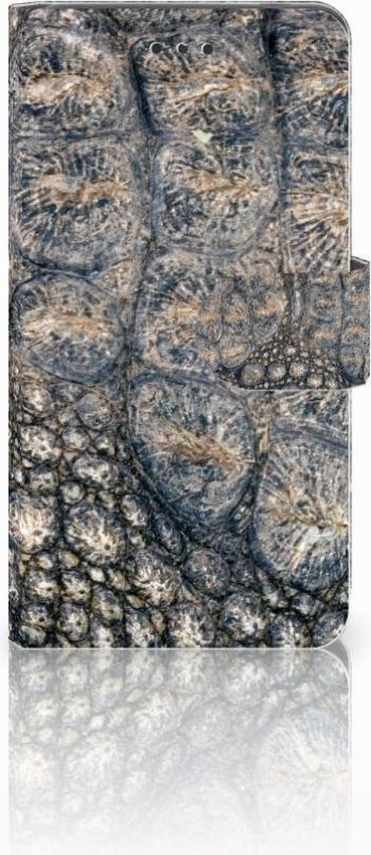 Nokia 7 Telefoonhoesje met Pasjes Krokodillenprint
