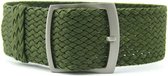 Premium Braided Perlon Strap - Geweven Perlon Horlogeband - Groen 20mm