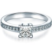 Tresor Solitaire ring - Sterling zilver - zilver - 50