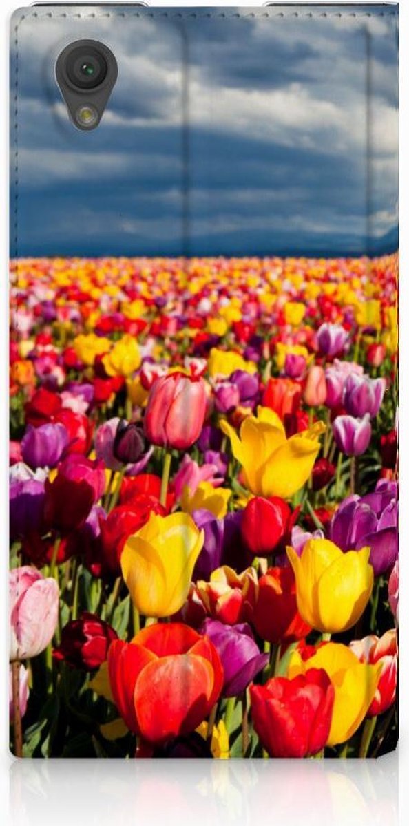 Standcase Hoesje voor Sony Xperia L1 Smart Cover Tulpen