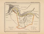Historische kaart, plattegrond van gemeente IJsselmonde in Zuid Holland uit 1867 door Kuyper van Kaartcadeau.com