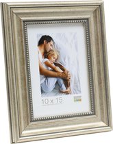 Deknudt Frames fotolijst S45HD1 - zilverkleur - parelbiesje - 10x15 cm