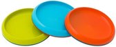 Boon Plate - Set met 3 bordjes - 1 vaks - Oranje, Blauw, Groen