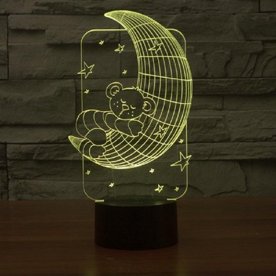 Teddybeer 3D LED Lamp van Koopcadeau.nl — afbeelding 4