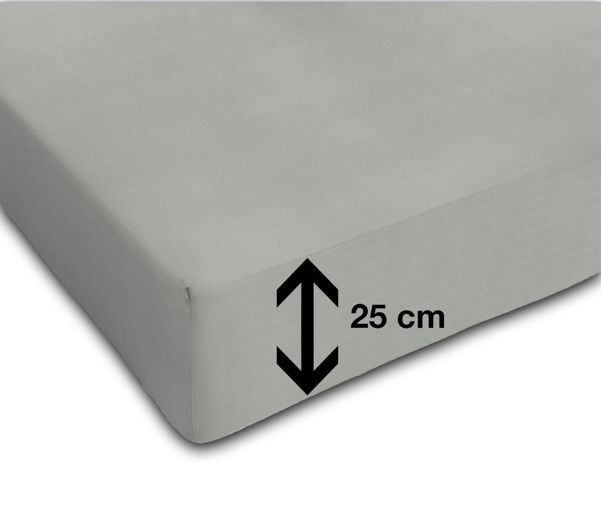 Sleeptime Hoeslaken Katoen - Hoeslaken - 160x200 - Grijs