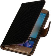 HTC One E8 - Slang Zwart Booktype Wallet Hoesje