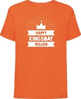 Oranje shirt Koningsdag | Happy Kingsdag | Maat 122-128