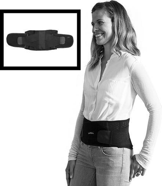 Swedish Posture - Stabilize Belt - Lumbar Back - Kleur: Zwart Maat: S