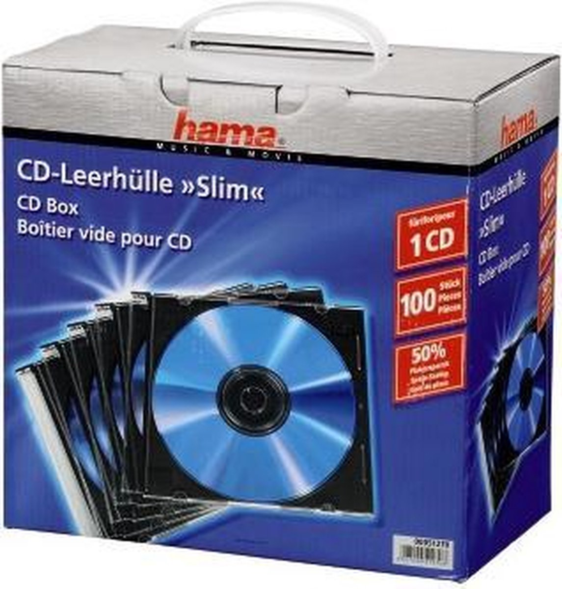 HAMA 1651165 à 15,90 € - hama Boîtier vide CD 'Slim', Slim case