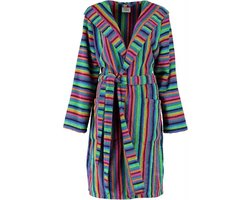 Cawö korte dames badjas badstof met capuchon multicolor  maat 38