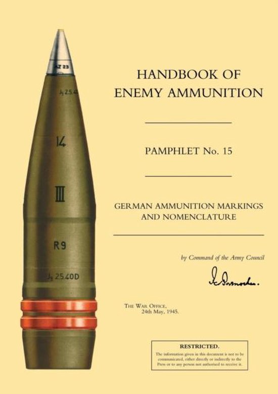 Handbook of Enemy Ammunition: No. 15 - cover