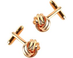 Fako Bijoux - Manchetknopen - Gevlochten Knoop - 14mm - Goudkleurig