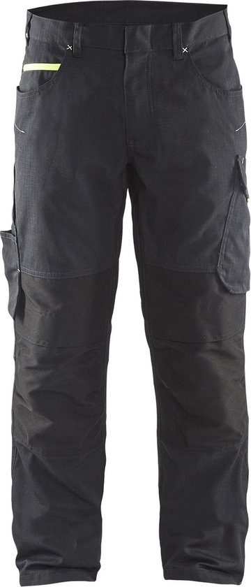 Blaklader Blåkläder 1495 Pantalon de service sans poches à clous-Vert / Noir-C56