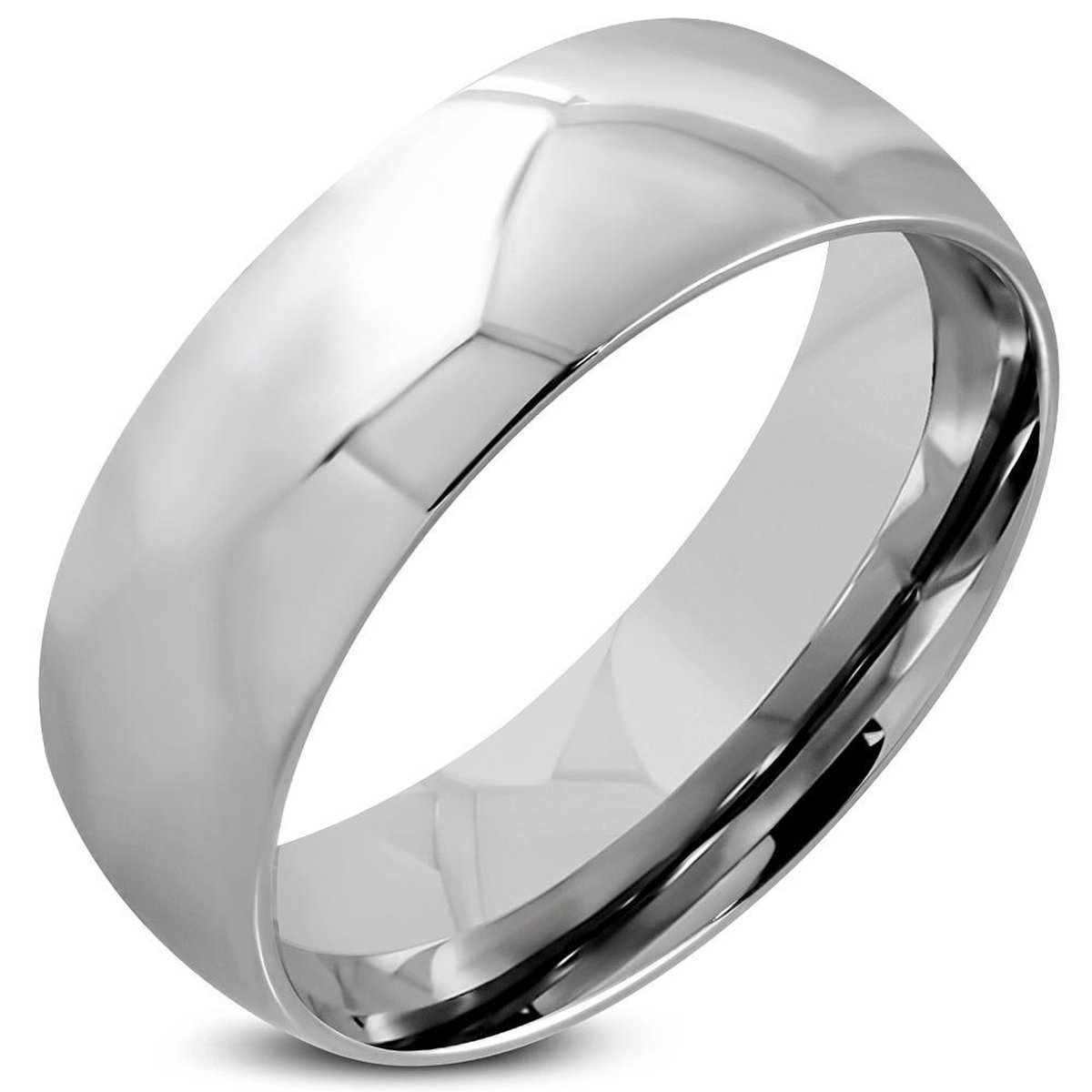 Amanto Ring Ake - 316L Staal - 8mm - Maat 66-21mm