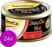 Gimcat Shinycat Filet 70 g - Nourriture pour chats - 24 x Thon & Saumon