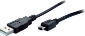 S-Conn USB A/B 2m USB-kabel USB 2.0 Mini-USB B Zwart