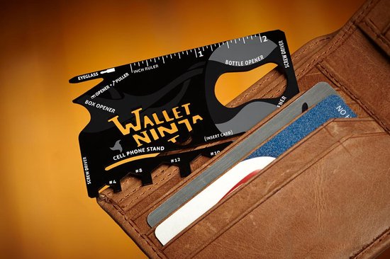 Wallet Ninja Multitool Card - 18 tools - voor in je portemonnee