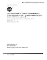Low-Pressure Gas Effects on the Potency of an Electron Beam Against Ceramic Cloth