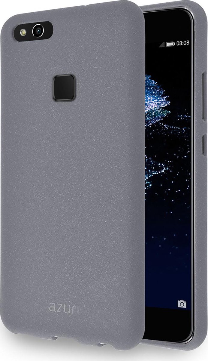 Azuri flexibele cover met sand texture - grijs - voor Huawei P10 Lite