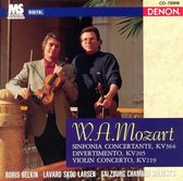 Mozart: Sinfonia Concertante KV364; Divertimento KV205; Violin Concerto KV219