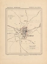 Historische kaart, plattegrond van gemeente Almelo Stad in Overijssel uit 1867 door Kuyper van Kaartcadeau.com
