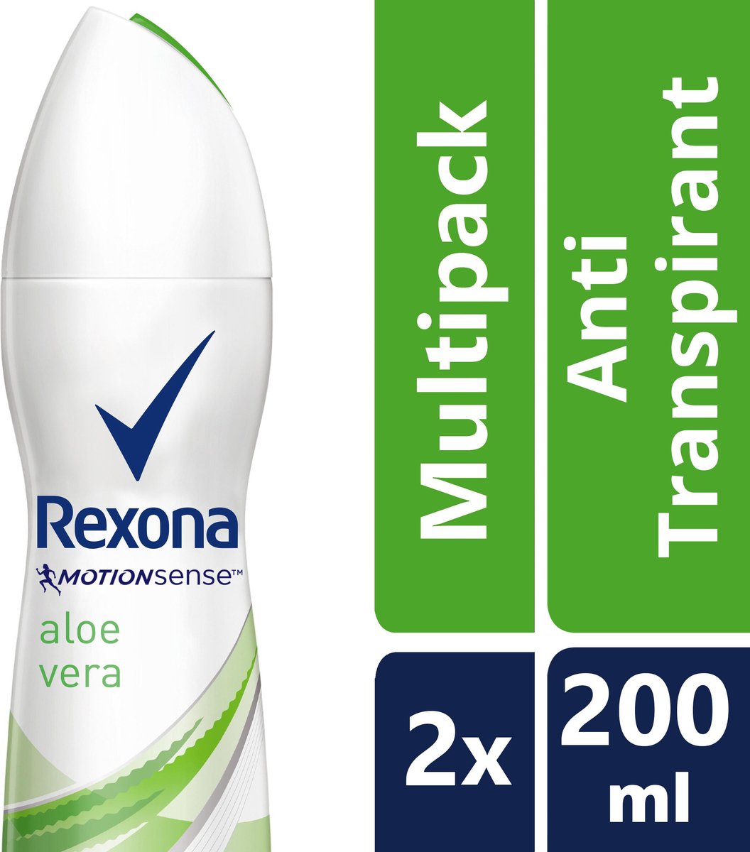 Goedkoopste Rexona Women Fresh Aloe Vera - 200 ml - Deodorant Spray - 2 stuks - Voordeelverpakking