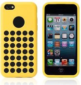 TPU Softcase iPhone 5c - Gaten Geel