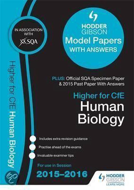 Higher Human Biology 2015/16 SQA Specimen, Past and Hodder Gibson Model