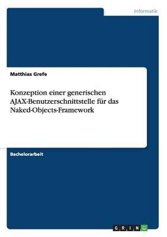 Konzeption einer generischen AJAX-Benutzerschnittstelle für ... - cover