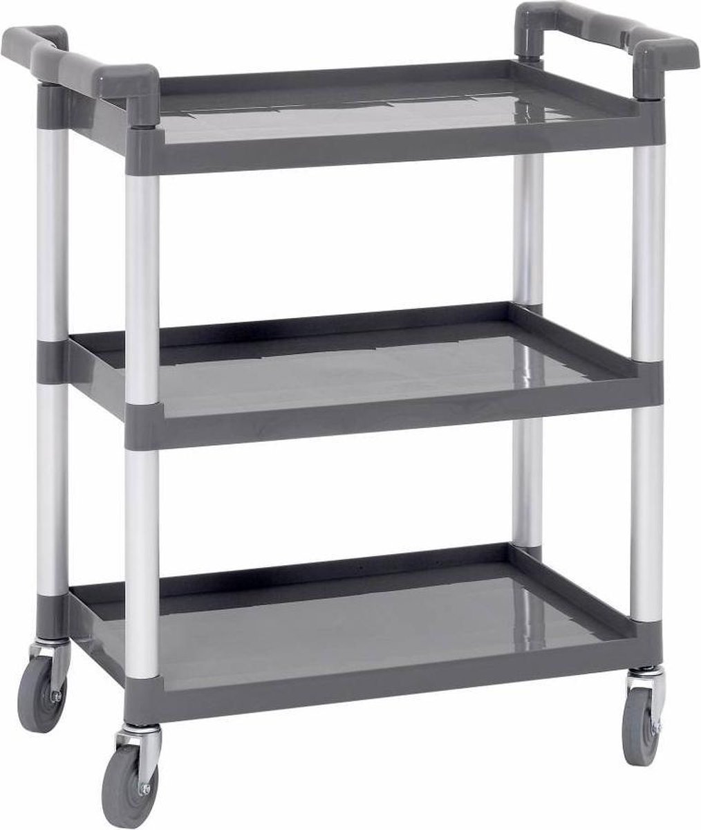 Bartscher kunststof serveerwagen met 3 niveau's | 83(b) x 41.5(d) x 94(h) cm
