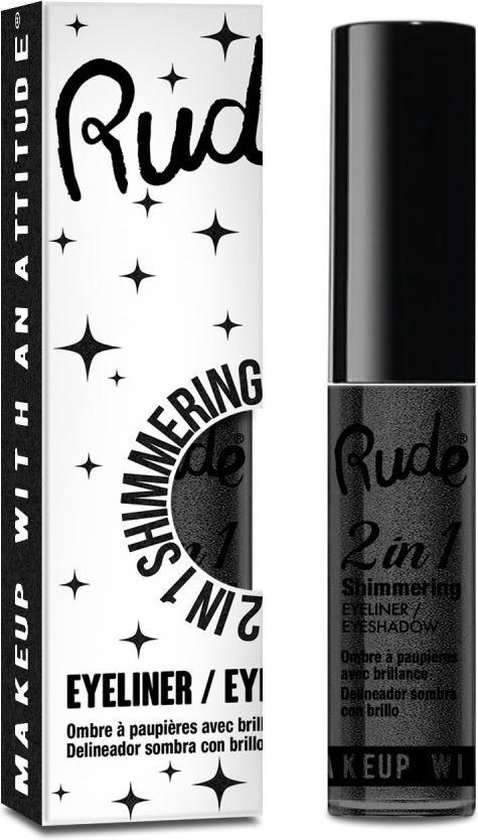 Rude Cosmetics 2 in 1 Shimmering Eyeliner + Eyeshadow - Onyx